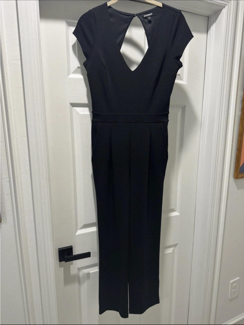 Black short sleeve jumpsuit